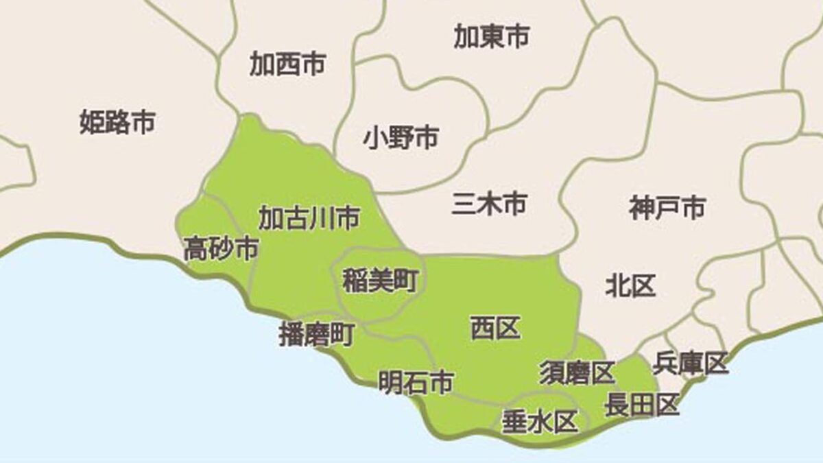 外構工事の実施エリアの地図